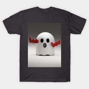 3d rendered cute ghost perfect for halloween design project T-Shirt